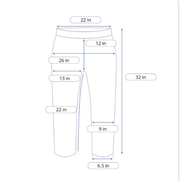 Walt Disney World Crop Legging 2X Blue w White Stripe Castle Logo - Picture 9 of 9